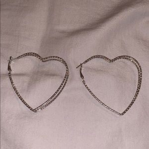Heart shaped hoops